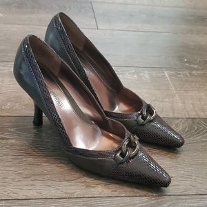 Circa Joan & David Gray Kitten Heels 7.5